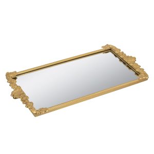 Buy Gold Mirrored Rectangular Tray Wholesale Australia - AJ